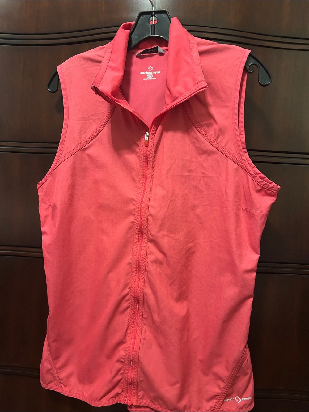 Moving Comfort Coral Pink Sleeveless Zip-Front Active Vest